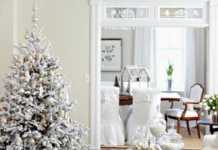 Decoración en blanco para navidad