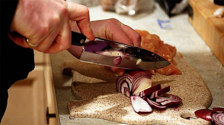 cortar cebolla