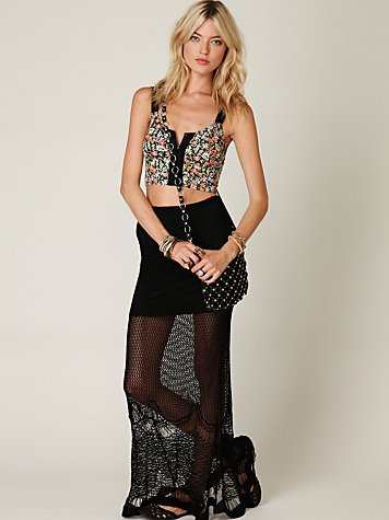 maxifalda con transparencias