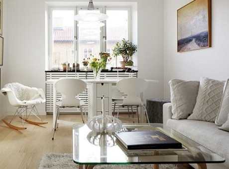 Mesa de cristal Decorar espacios pequeños