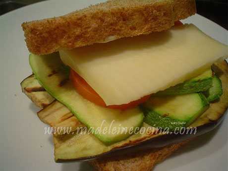 Sandwich de vegetales sandwich de hortalizas